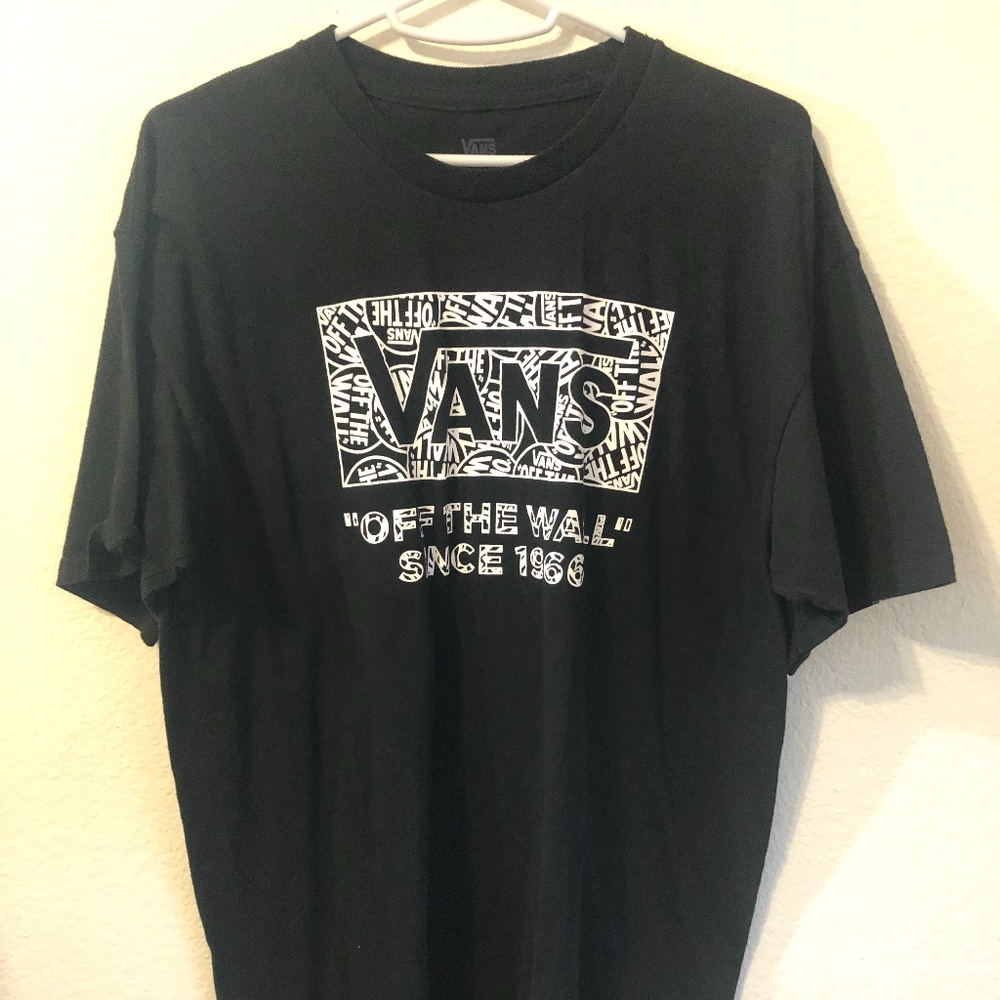 VANS L OFF THE WALL GRAPHIC T-SHIRT BLACK & WHITE